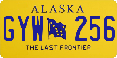 AK license plate GYW256