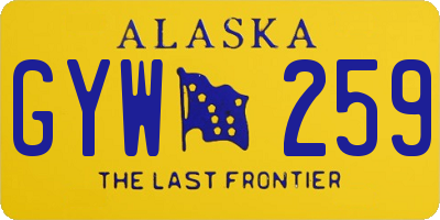 AK license plate GYW259