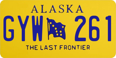 AK license plate GYW261
