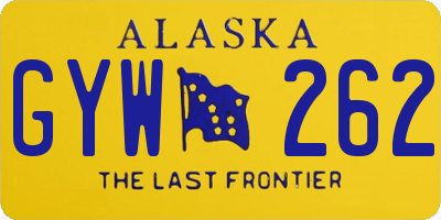 AK license plate GYW262