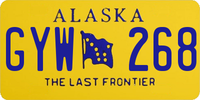 AK license plate GYW268