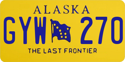 AK license plate GYW270