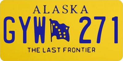 AK license plate GYW271