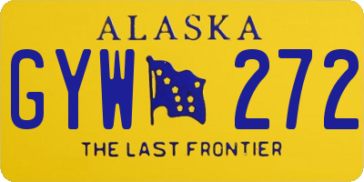 AK license plate GYW272