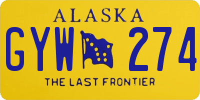AK license plate GYW274