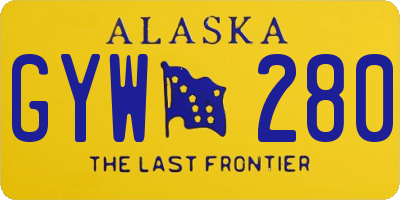 AK license plate GYW280