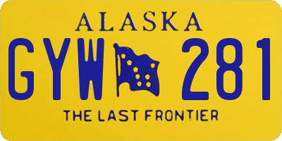 AK license plate GYW281