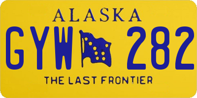 AK license plate GYW282