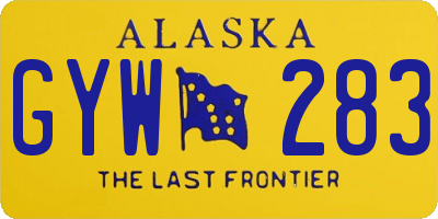 AK license plate GYW283