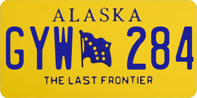 AK license plate GYW284