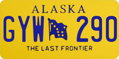 AK license plate GYW290