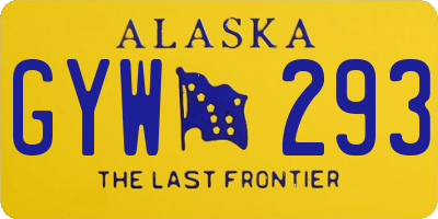 AK license plate GYW293