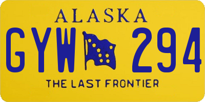 AK license plate GYW294