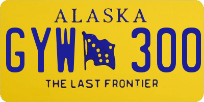 AK license plate GYW300
