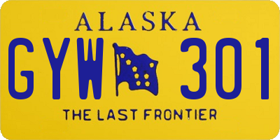 AK license plate GYW301