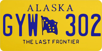 AK license plate GYW302