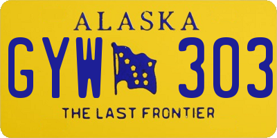 AK license plate GYW303