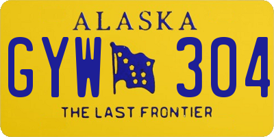 AK license plate GYW304