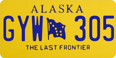 AK license plate GYW305