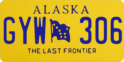 AK license plate GYW306