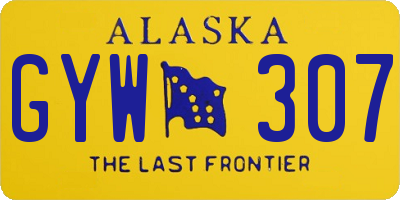 AK license plate GYW307