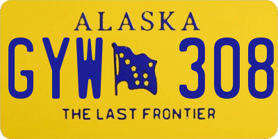 AK license plate GYW308