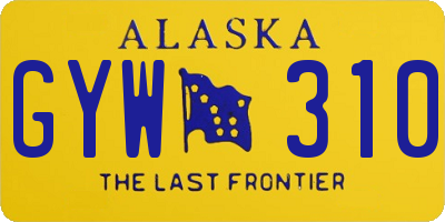 AK license plate GYW310