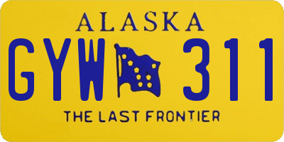 AK license plate GYW311