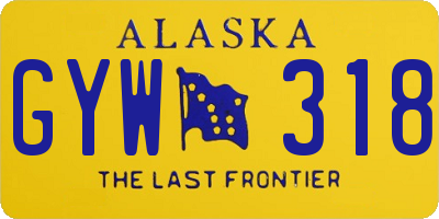 AK license plate GYW318