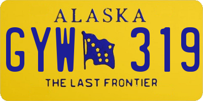 AK license plate GYW319