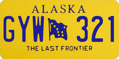 AK license plate GYW321