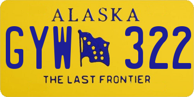 AK license plate GYW322