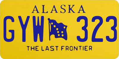 AK license plate GYW323