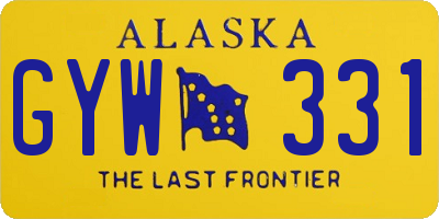 AK license plate GYW331