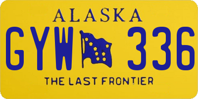 AK license plate GYW336