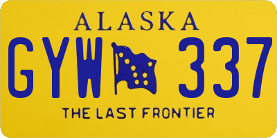 AK license plate GYW337