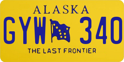 AK license plate GYW340