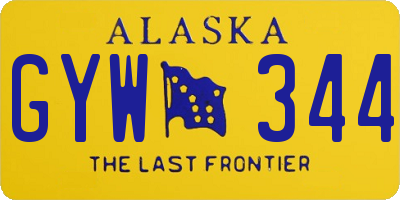 AK license plate GYW344