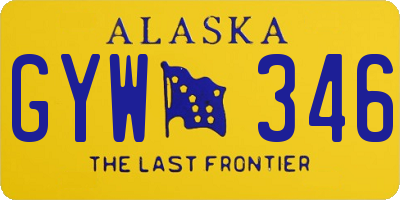 AK license plate GYW346