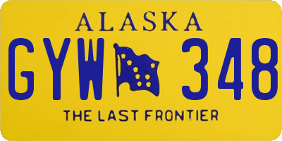 AK license plate GYW348