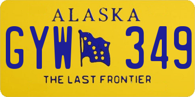 AK license plate GYW349