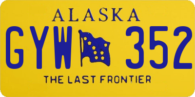AK license plate GYW352