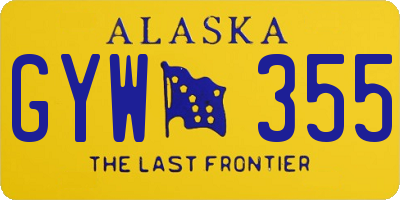 AK license plate GYW355