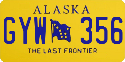 AK license plate GYW356