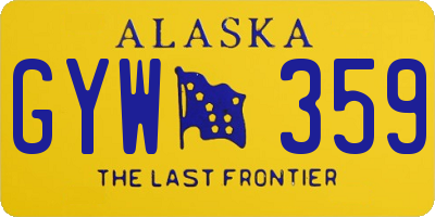 AK license plate GYW359