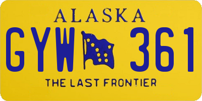 AK license plate GYW361