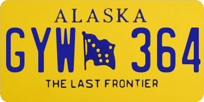 AK license plate GYW364