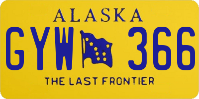 AK license plate GYW366