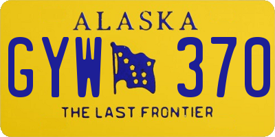 AK license plate GYW370