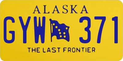AK license plate GYW371